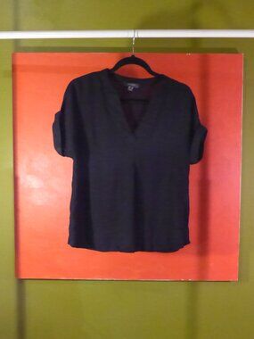 Primark, Size 6, Like New, No Tag, Black, Woman's Blouse, Casual